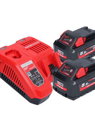 Taladro angular a batería Milwaukee M18 FRAD2-552 18 V 122 Nm sin escobillas + 2x baterías 5,5 Ah + cargador