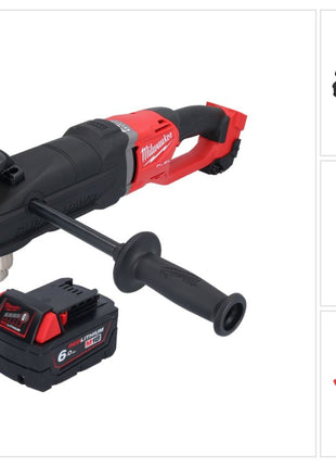 Milwaukee M18 FRAD2-601 Akku Winkelbohrmaschine 18 V 122 Nm Brushless + 1x Akku 6,0 Ah - ohne Ladegerät