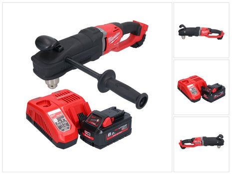 Taladro angular a batería Milwaukee M18 FRAD2-801 18 V 122 Nm sin escobillas + 1x batería 8,0 Ah + cargador