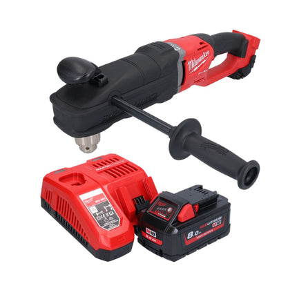 Milwaukee M18 FRAD2-801 akumulatorowa wiertarko-wkrętarka kątowa 18 V 122 Nm bezszczotkowa + 1x akumulator 8,0 Ah + ładowarka