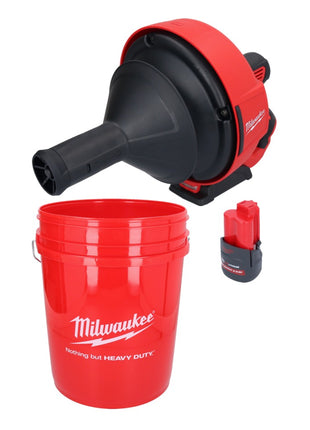 Milwaukee M12 BDC6-251C Akumulatorowa wyciorarka do rur 12 V + 1x akumulator 2,5 Ah + spirala + łyżka - bez ładowarki