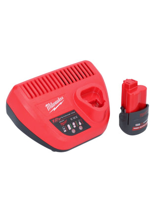 Appareil de nettoyage de tuyaux sur batterie Milwaukee M12 BDC6-251C 12 V + 1x batterie 2,5 Ah + chargeur + spirale + seau