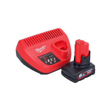 Milwaukee M12 BDC6-601C Akumulatorowa wyciorarka do rur 12 V + 1x akumulator 6,0 Ah + ładowarka + spirala + wiadro