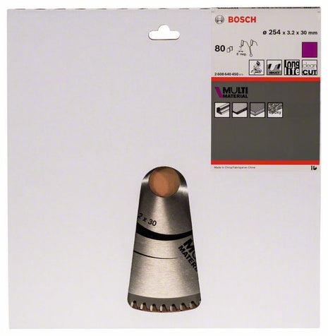 BOSCH Lame pour scie circulaire  D. ext. 254 mm nombre de dents 80 HLTCG ( 8000342267 )