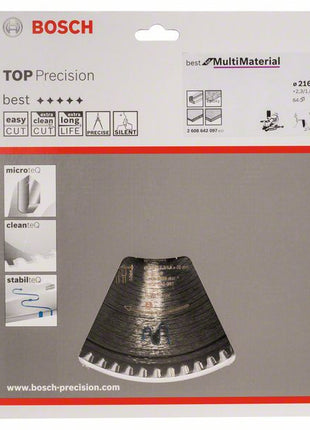 BOSCH Lame de scie circulaire Ø extérieur 216 mm nombre de dents 64 HLTCG ( 8000342276 )