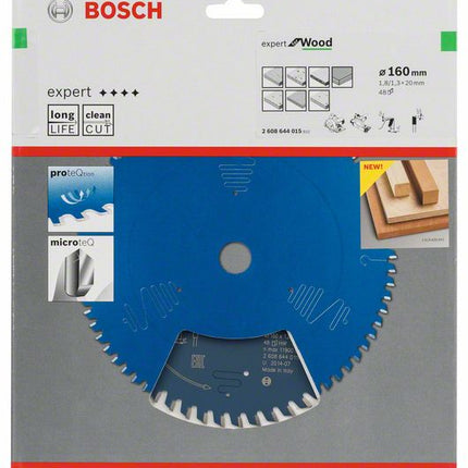 BOSCH Piła tarczowa Expert do drewna Ø zewnętrzna 160 mm Liczba zębów 48 WZ ( 8000342039 )