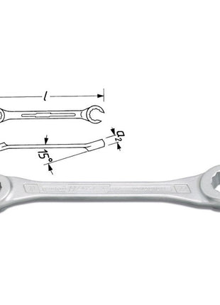 HAZET llave de doble estrella 612 11 x13 mm 160 mm (8000462633)