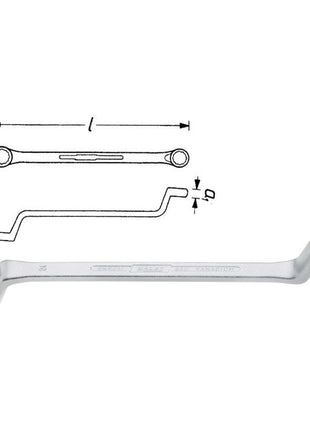 Klucz dwupierścieniowy HAZET 630 8 x 9 mm 180 mm ( 8000462667 )