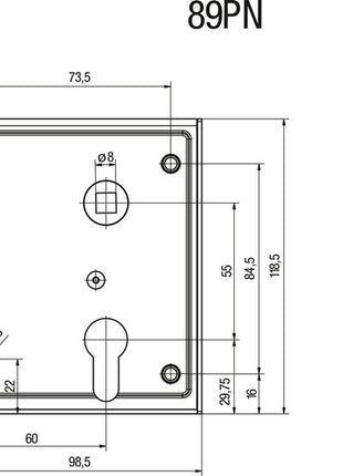 BEVER uniwersalny zamek do felg 89 BK / PK DIN lewy / prawy PZ ( 3000251631 )