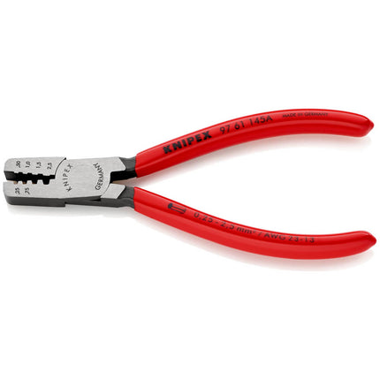 Szczypce do zaciskania końcówek przewodów KNIPEX o długości całkowitej 145 mm ( 4000794840 )