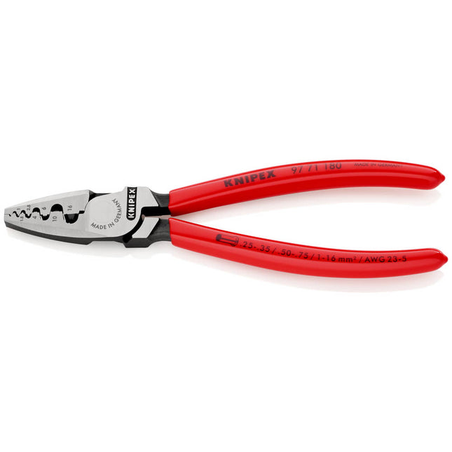 Szczypce do zaciskania końcówek przewodów KNIPEX o całkowitej długości 180 mm ( 4000810445 )