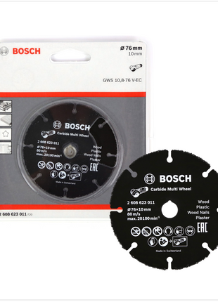 Bosch Trennscheibe Carbide Multiwheel 76 mm ( 2608623011 ) für GWS 10,8-76 / 12V-76 - Toolbrothers