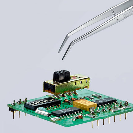 Pęseta precyzyjna KNIPEX długość 155 mm kąt 45° ( 4000794716 )