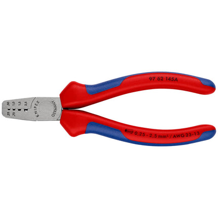 Szczypce do zaciskania końcówek przewodów KNIPEX o długości całkowitej 145 mm ( 4000810490 )
