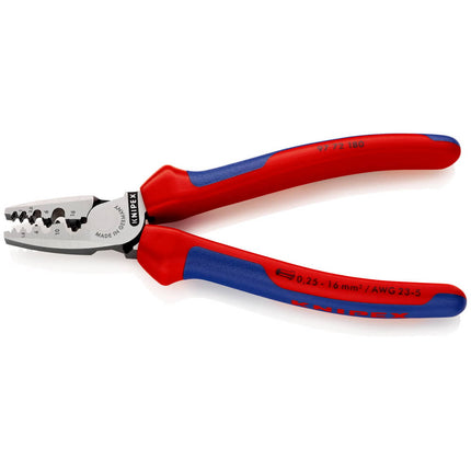 Szczypce do zaciskania końcówek przewodów KNIPEX o całkowitej długości 180 mm ( 4000810647 )