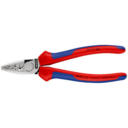 Szczypce do zaciskania końcówek przewodów KNIPEX o całkowitej długości 180 mm ( 4000810647 )