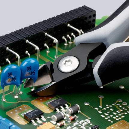 Precyzyjne elektroniczne nożyce ukośne KNIPEX, długość 125 mm ( 4000795064 )