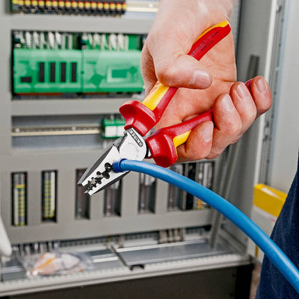 Szczypce do zaciskania końcówek przewodów KNIPEX o długości całkowitej 180 mm ( 4000795285 )