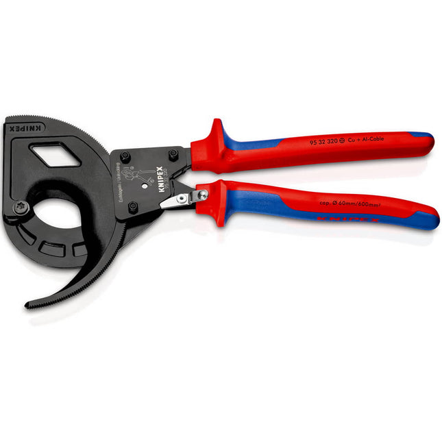 Obcinak do kabli KNIPEX długość całkowita 320 mm maks. 60 (600 mm²) mm ( 4000810939 )