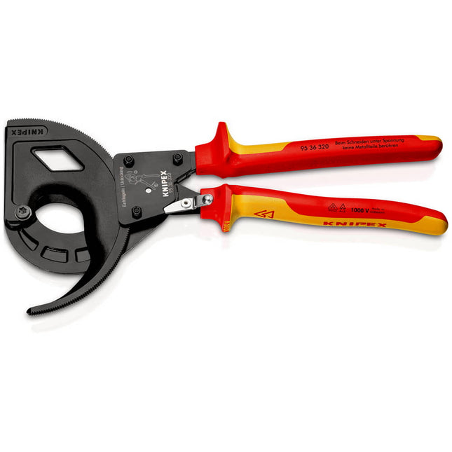 Obcinak do kabli KNIPEX długość całkowita 320 mm maks. 60 (600 mm²) mm ( 4000810942 )