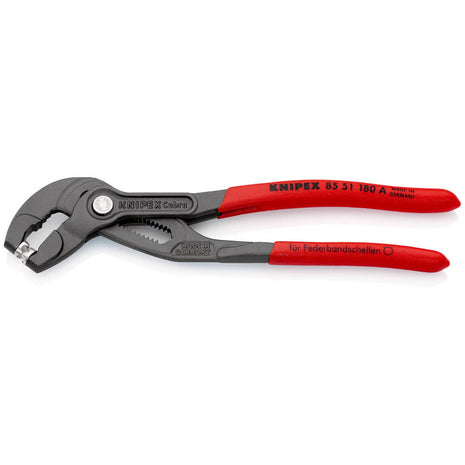 KNIPEX Szczypce zaciskowe do taśm sprężynowych Długość całkowita 180 mm Pojemność maks. 50 mm ( 4000810356 )