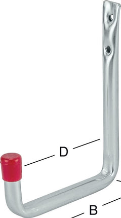 Hak ścienny VORMANN w kształcie litery U bez gumowej powłoki Występ 82 mm ( 3000273040 )