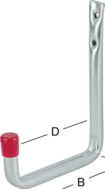 Hak ścienny VORMANN w kształcie litery U bez gumowej powłoki Występ 82 mm ( 3000273040 )