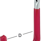 Hak ścienny VORMANN w kształcie litery U, czerwony, gumowy występ 150 mm ( 3000273044 )