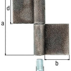 Zawias konstrukcyjny GAH typu K04 2-częściowy do spawania ( 3000200625 )