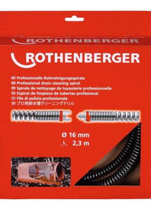 Espiral para limpieza de tuberías ROTHENBERGER SMK longitud 4,5 m diámetro de espiral 22 mm (4000781215)