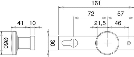Pokrętło obudowy zamka EDI 1317/7020 stałe ( 3000200019 )