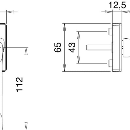 Klamka okienna EDI 1003/1035 aluminium F9016 / biały ( 3000261161 )
