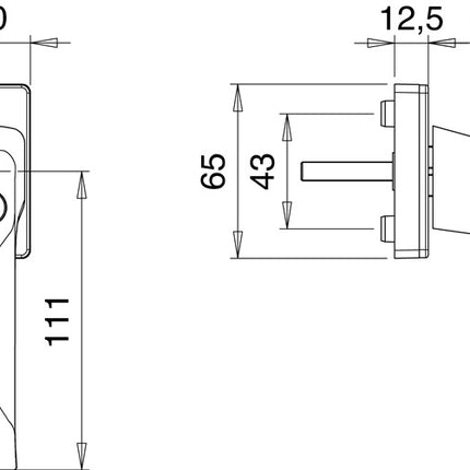 Klamka okienna EDI 1003/2035 aluminium F1 / kolor naturalny ( 3000261189 )