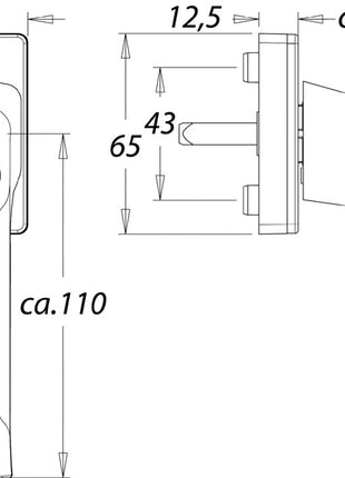 EDI Fenstergriff 1003/2035 Aluminium F9016 / verkehrsweiß ( 3000261192 )