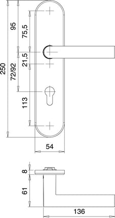 EDI Schutzgarnitur Logo 8743/0292 Edelstahl EST ( 3000261277 )