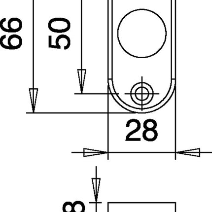 Rozeta klamki EDI 3392/0000 Aluminium F1 ( 3000200015 )