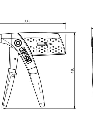 GESIPA Kombisetzgerät Flipper® Plus Länge 217 mm ( 4000813889 )