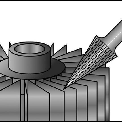 Frez trzpieniowy RUKO SKM Ø 10 mm długość główki 20 mm trzpień Ø 6 mm ( 4000602923 )