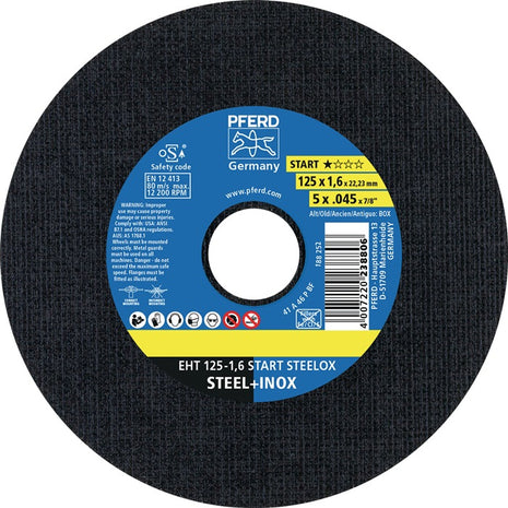 PFERD Tarcza tnąca START STEELOX D125x1.6mm prosta ( 4000844216 )