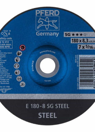 Tarcza szlifierska PFERD SG STEEL D180xS8.3mm ( 4000842051 )