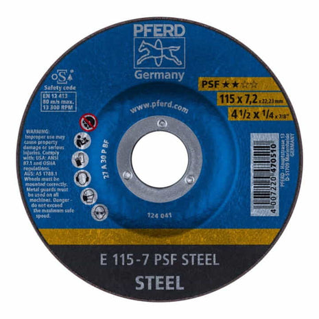 PFERD Schruppscheibe PSF STEEL D115xS7,2mm ( 4000842650 )