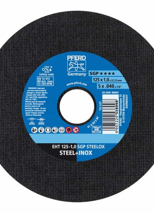 PFERD Disque à tronçonner SGP STEELOX D125x1 mm droit ( 4000843068 )