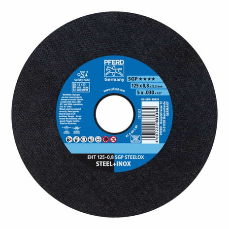 Disco de corte PFERD SGP STEELOX D125x0,8mm recto (4000841259)