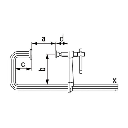 BESSEY SGU wysokowydajny zacisk Szerokość mocowania 300 mm Występ 140 mm ( 4000831549 )