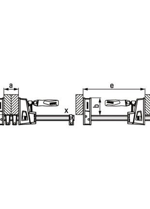 Abrazadera de cuerpo BESSEY KRE60-2K luz 600 mm proyección 95 mm (4000831487)