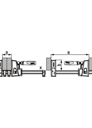 Abrazadera de cuerpo BESSEY KRE100-2K luz 1000 mm proyección 95 mm (4000831488)