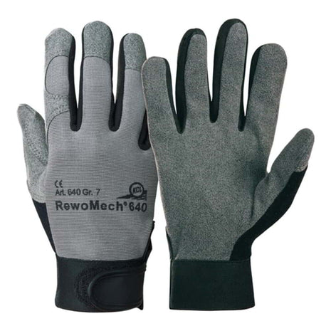 HONEYWELL Kunstlederhandschuhe RewoMech 640 Größe 9 schwarz/grau ( 4000371732 )