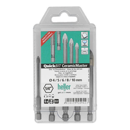 HELLER QuickBit(R) Ceramic Master 5-częściowy zestaw wierteł Ø 4, 5, 6, 8, 10 mm ( 4000864209 )