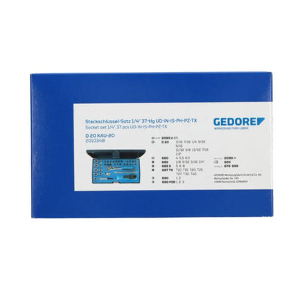 Zestaw kluczy nasadowych GEDORE D 20 KAU-20 37-częściowy 1/4 ″ ( 4000770667 )