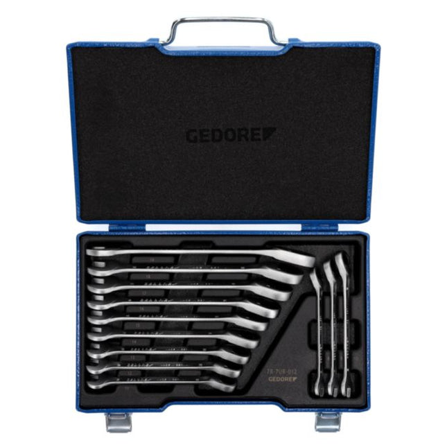 Zestaw kluczy płasko-oczkowych GEDORE 7 UR-012 12-częściowy o szerokości 8-19 mm ( 4000821990 )